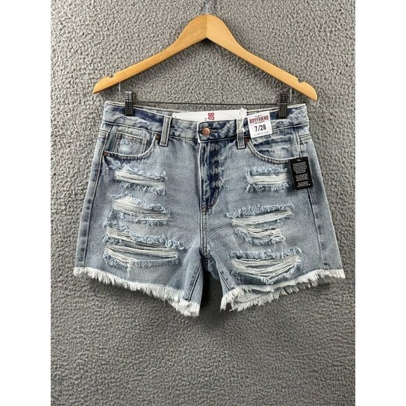 Celebrity Pink Pants - NWT Celebrity Pink The Bobby Denim Shorts Womens Size 7 Hi Rise Distressed Jeans